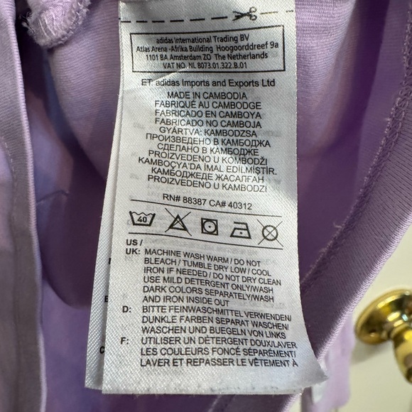 Adidas Lavender Cotton Blend Sweatshirt | Soft Stretch | Size M - Picture 5 of 6